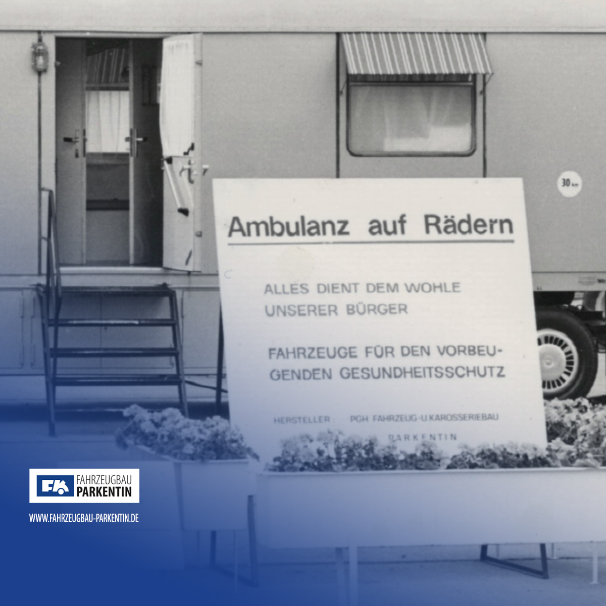 Ambulanz auf Rädern Fahrzeugbau Parkentin DDR